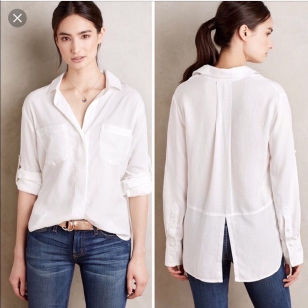 Cloth & Stone Split Back Button Up: Anthropologie - image 2